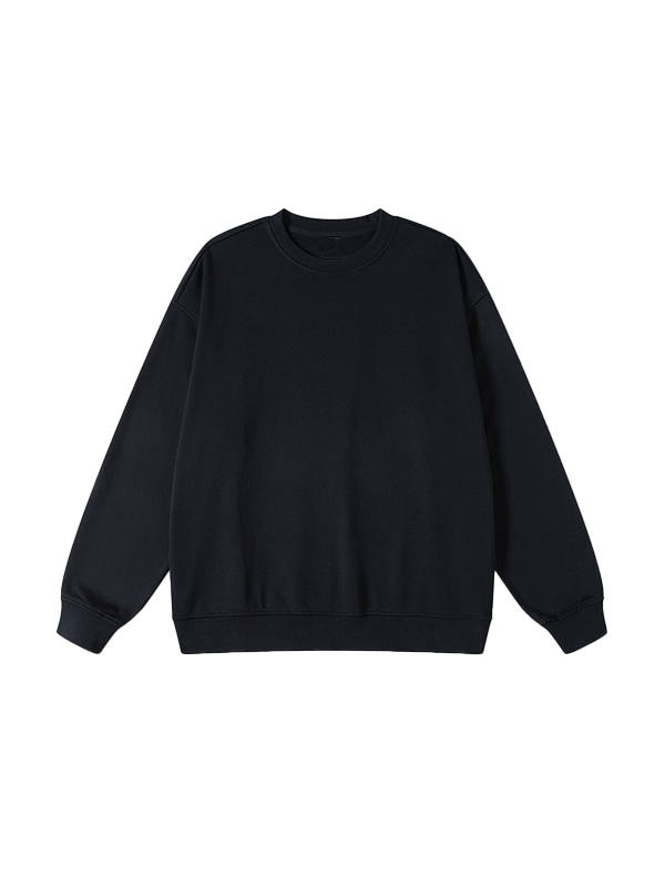 Sudadera con cuello redondo y color liso para hombre-2