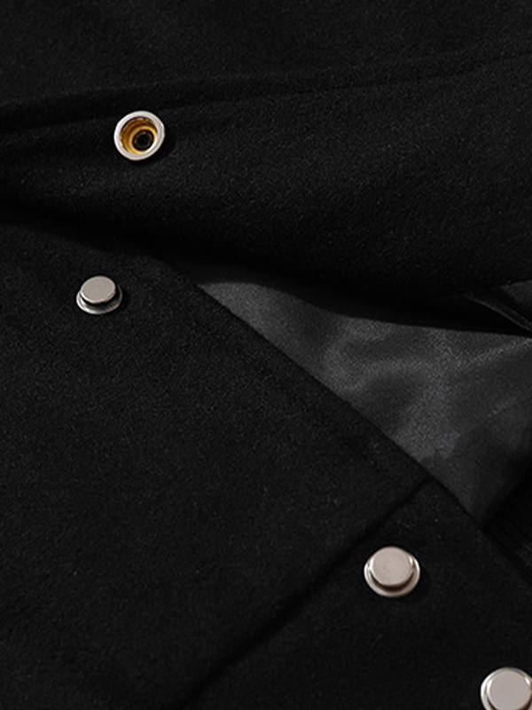 Chaqueta universitaria con bordado de toalla para hombre-3