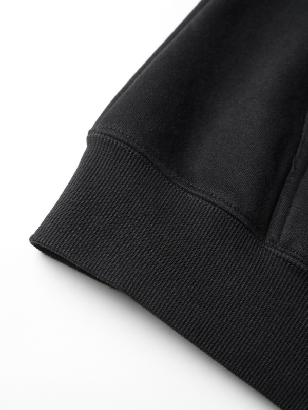 Sudadera con capucha extragrande con cordón de color liso para hombre-3