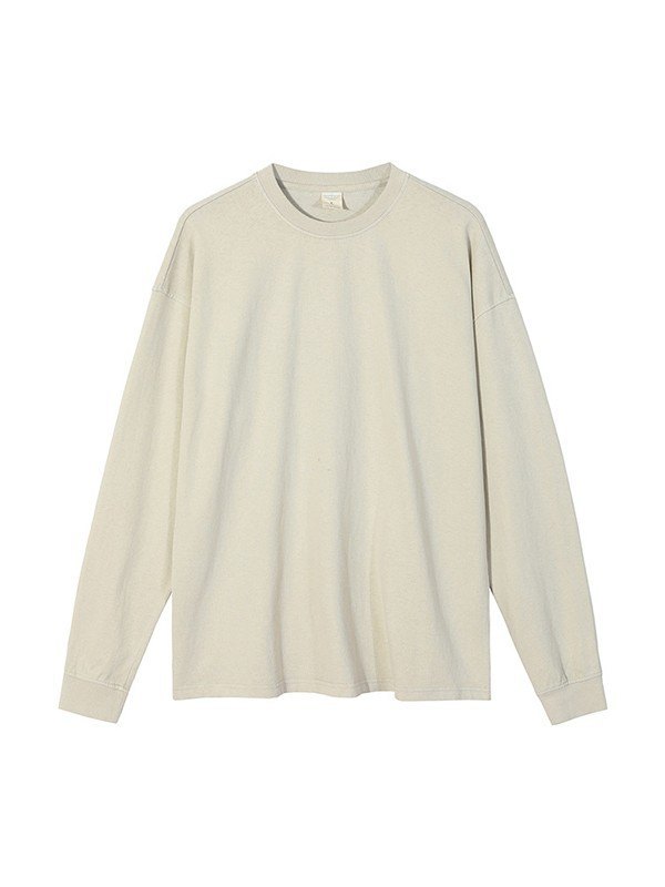 Sudadera unisex con cuello redondo y lavado vintage-3