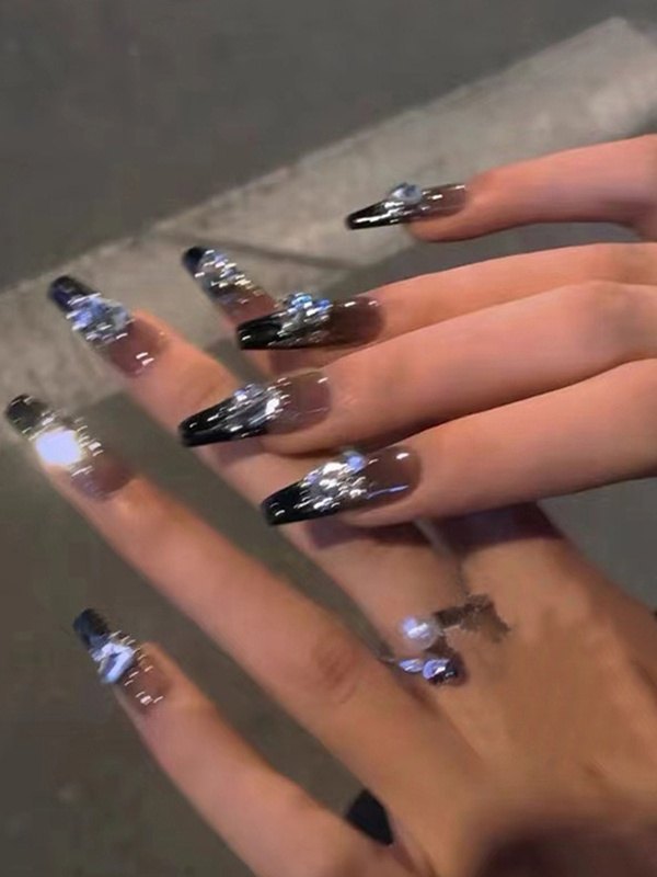 24 piezas de diamantes de imitación galácticos para embellecer las uñas.-3