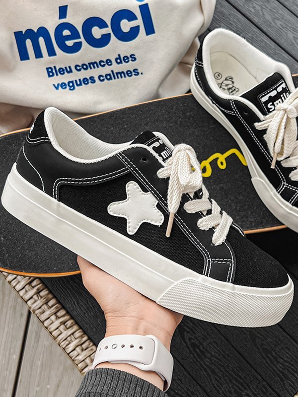 Zapatillas de hombre con parche de estrella en contraste-3