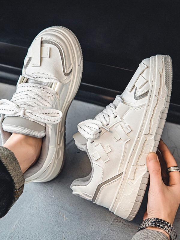 Zapatillas casual con parche cruzado para hombre-3