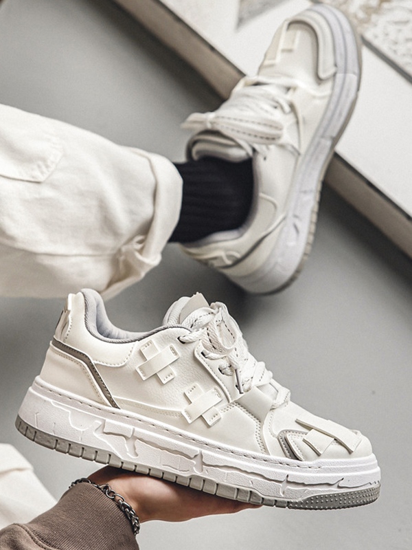 Zapatillas casual con parche cruzado para hombre-2