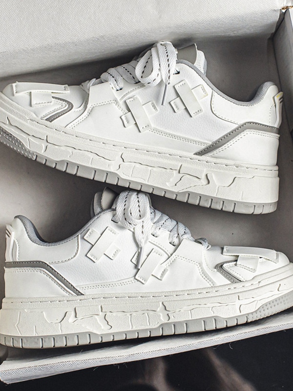 Zapatillas casual con parche cruzado para hombre-1